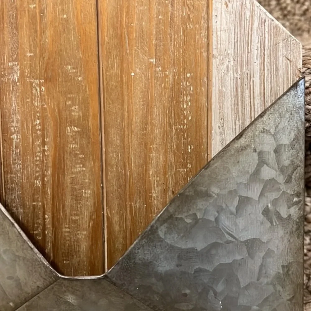 VINTAGE LETTER HOLDER - WOOD AND TIN